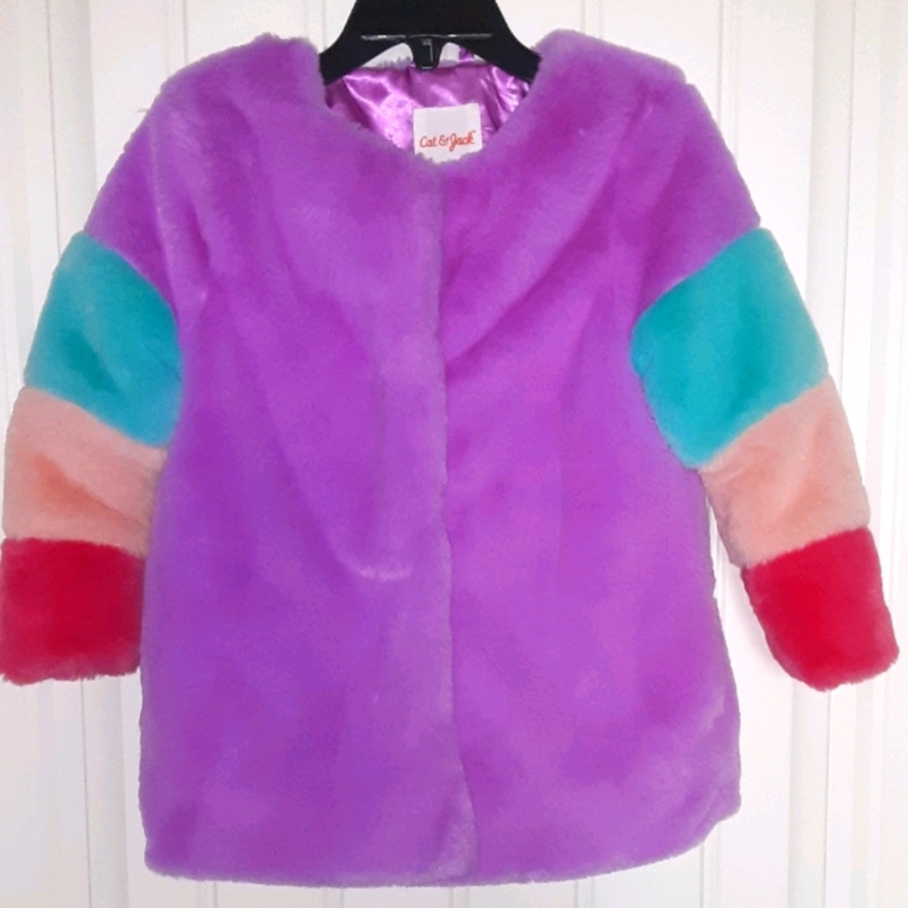 Girls faux fur coat
